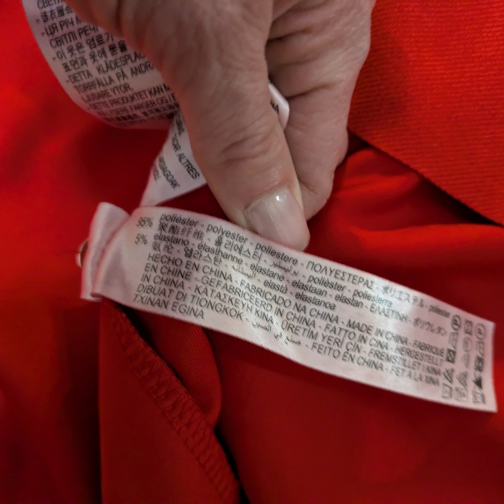 Zara Elegant Red Chef Dress With Gold Buttons Mini Dress Size Medium - Picture 5 of 9